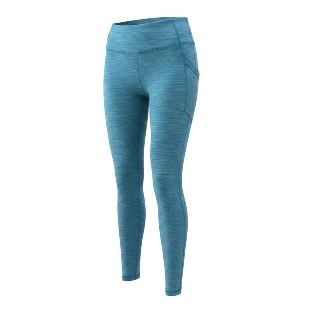 Lululemon Power Through HR Tights 25", size 2, Heathered Capture Blue